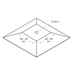 Vuetrade Ant Cap Galvanised 100mm X 100mm - 50mm Flange VAC10050