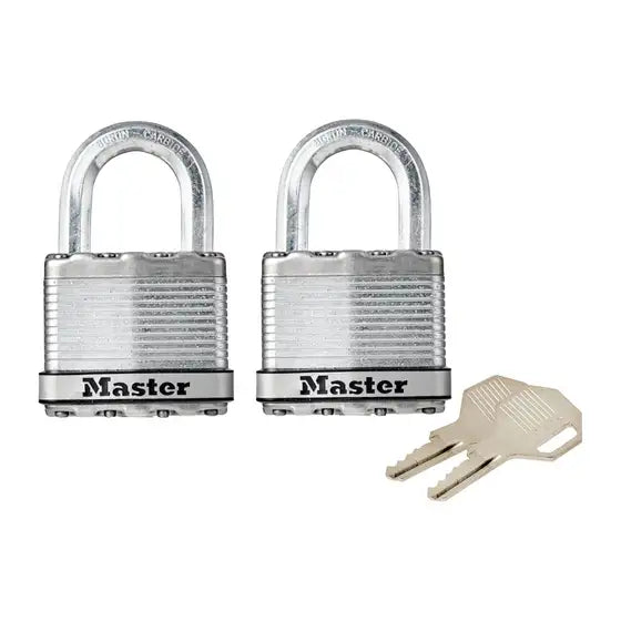 Master Lock Magnum Laminated Steel Padlock - 2 Pack