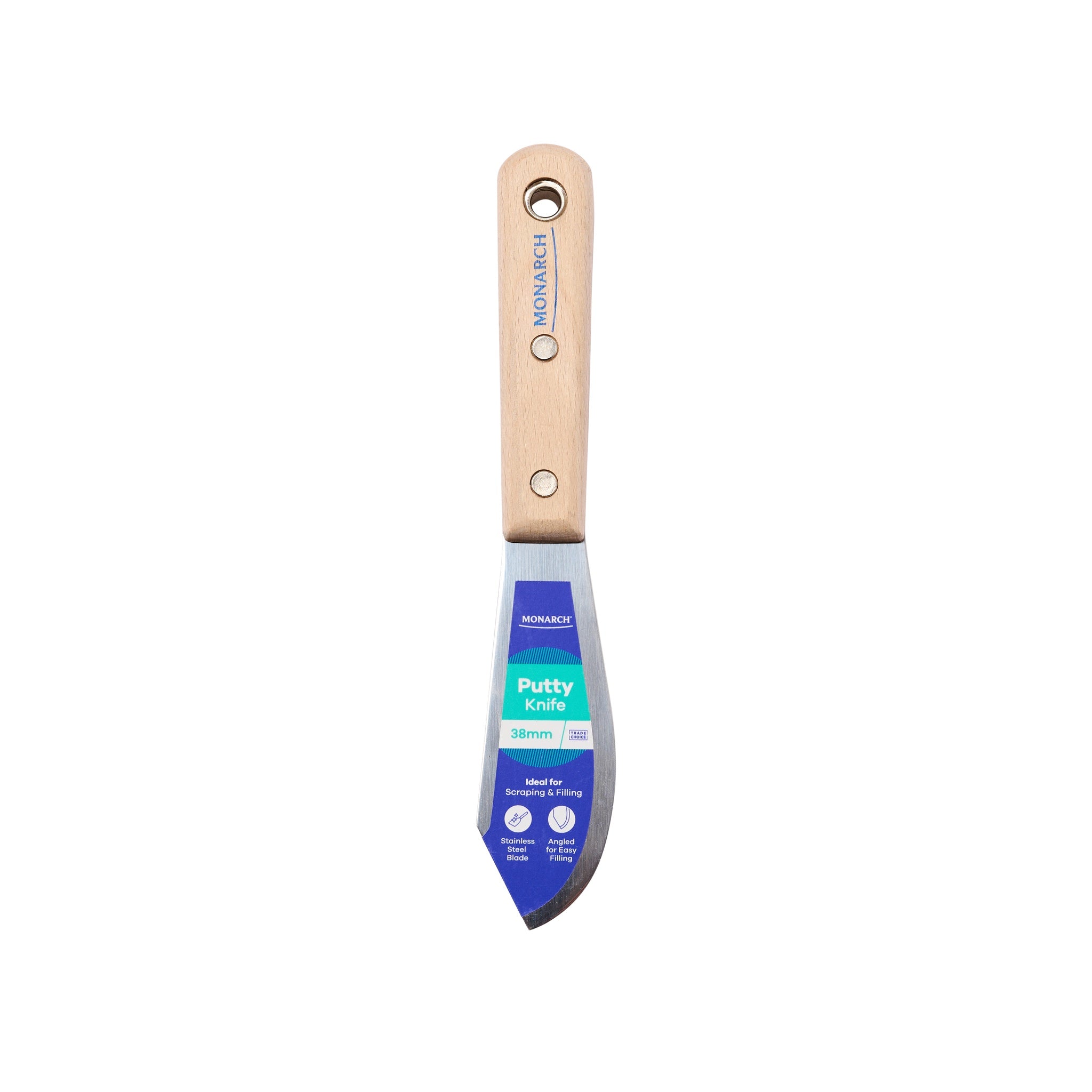 Monarch Timber Handle Putty Knife 38mm