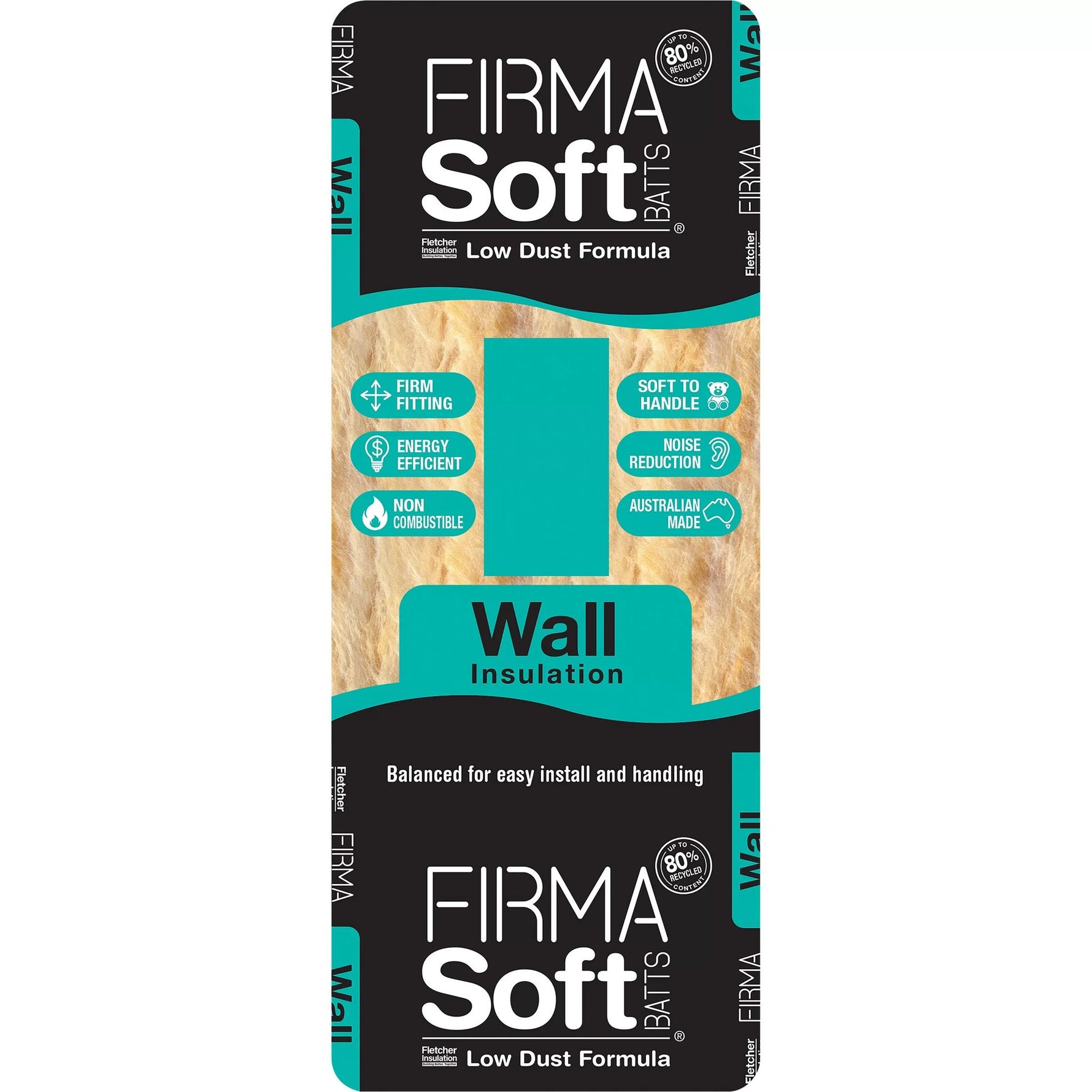 Fletcher Firmasoft R2.5HD Wall Insulation Batt 1160 x 580 x 90mm - 12 Pack 4006086