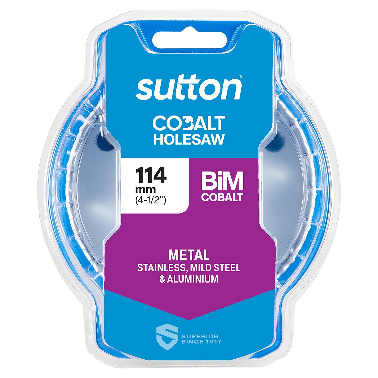 Sutton Tools Holesaw Bi-Metal Cobalt Hd-Cobalt Hangpack 114Mm H1251140