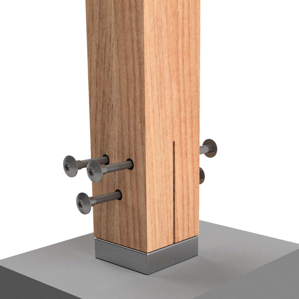 Vuetrade Concealed Bolt Down Post Support 90mm VCBPS90