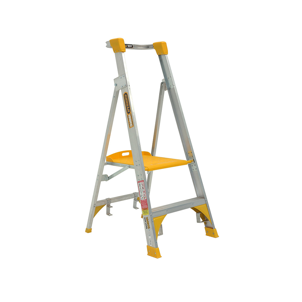 Gorilla PL002-HD Heavy Duty Platform Aluminium Ladder 0.6M (2ft) 180kg Industrial