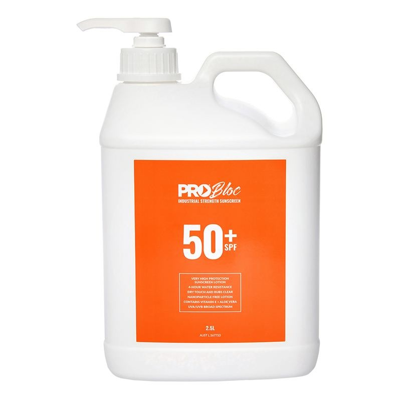 Pro Choice Safety Gear White Probloc Spf 50 + Sunscreen 2.5L Pump Bottle