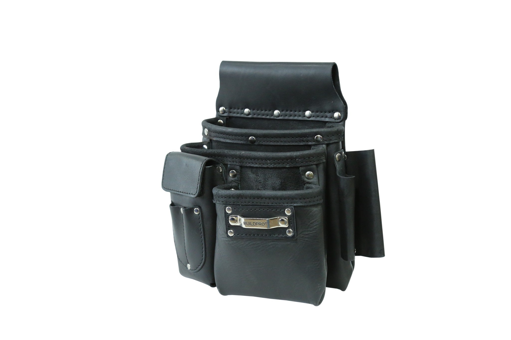 Buildpro Nail Bag 2 Pocket Leather Heavy Duty Xl Series LBNBS1B-XL