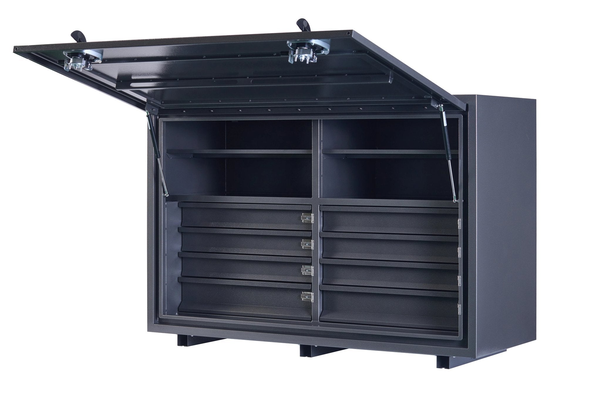KA Boxes 8 Drawers (4 Side by Side) 4 Shelves - Charcoal Grey