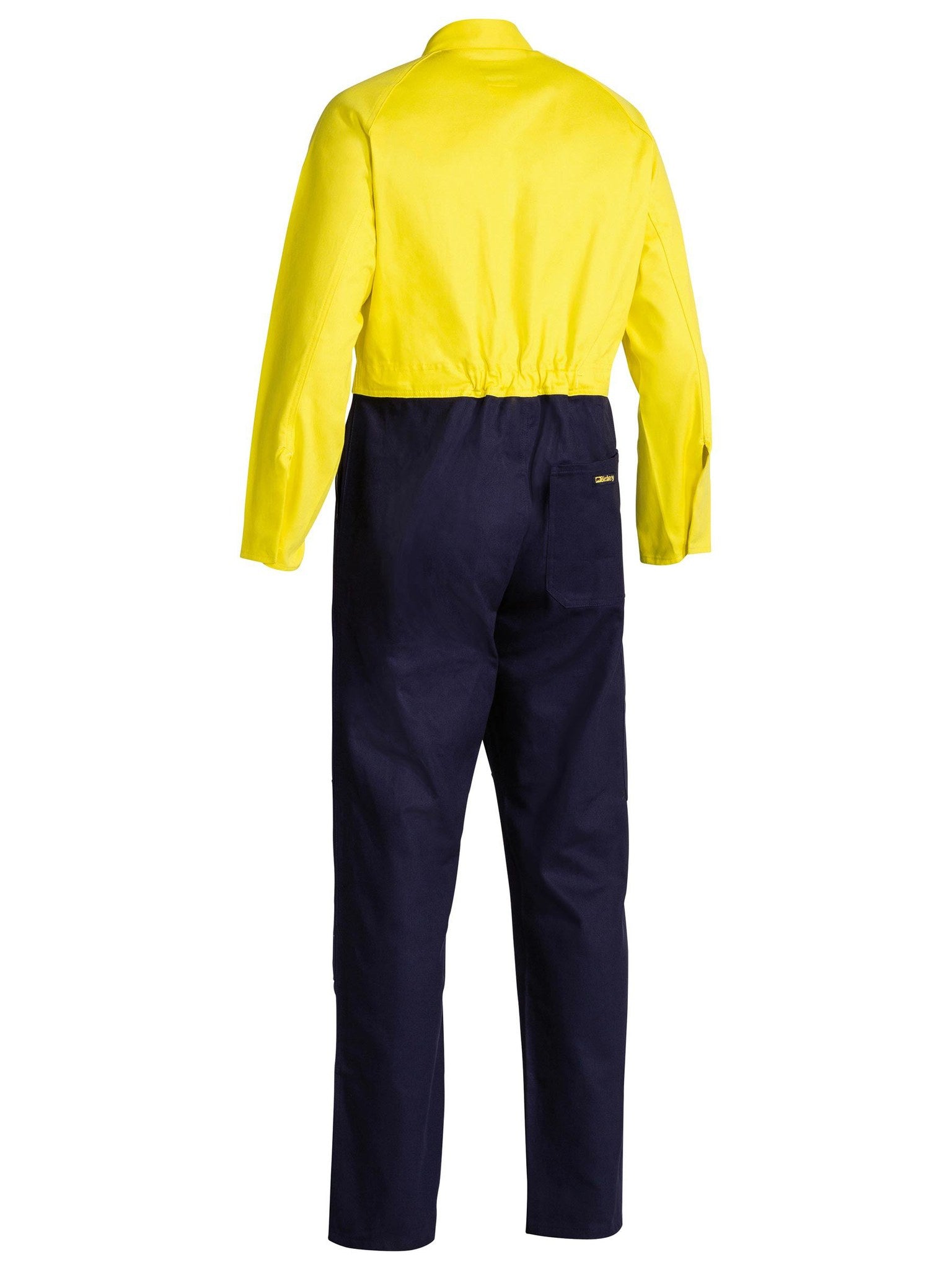 Bisley Workwear BC6357 Men's Yellow/Navy 82 Hi Vis Drill Coverall BC6357_TT01R82