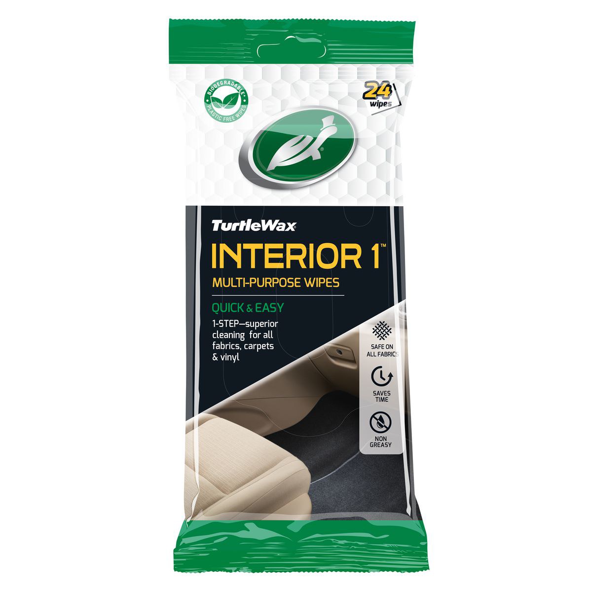 Turtle Wax Bio Wipes Interior 1 54070 24pk 103300