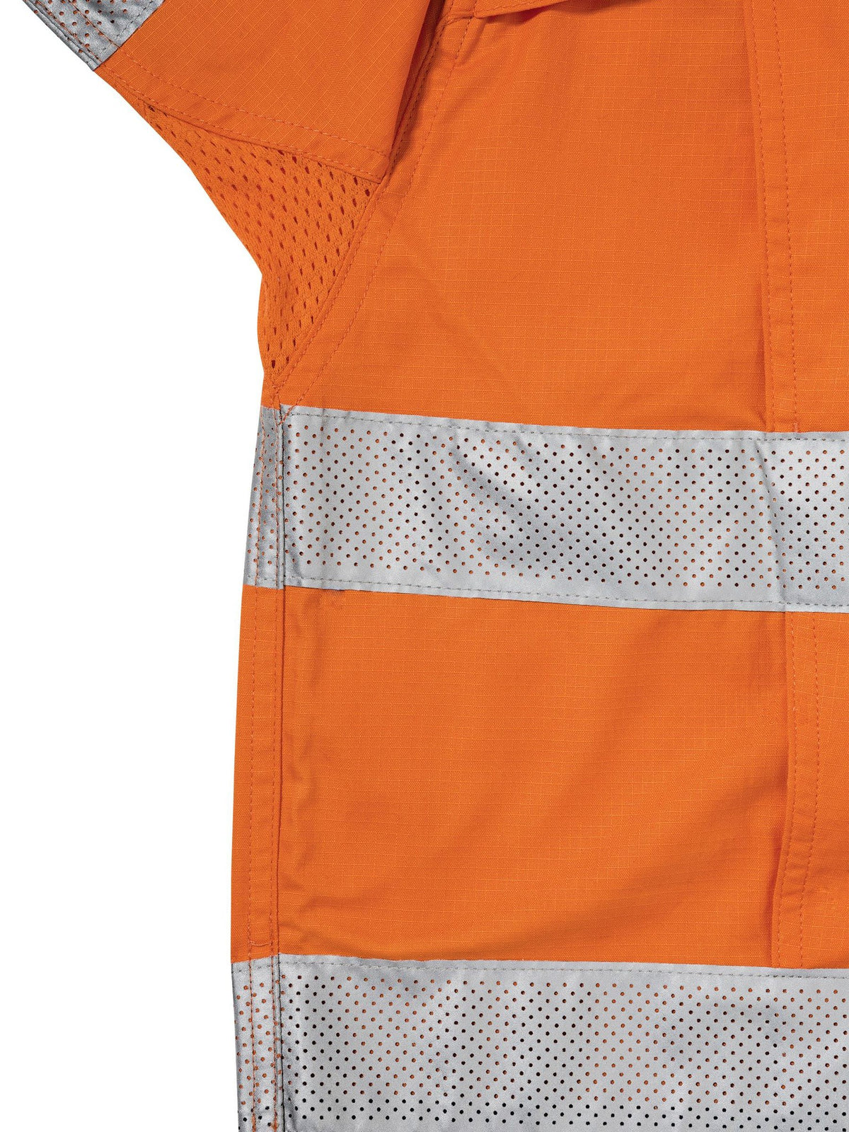 Bisley Workwear BS6415T Men's Orange/Navy S X Airflow™ Taped Hi Vis Ripstop Shirt BS6415T_TT02S