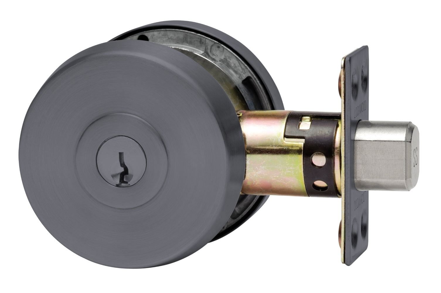 Lockwood Paradigm Deadbolt Round Rose Satin Gun Metal PVD Universal Pack 005/B1GMPVDDP