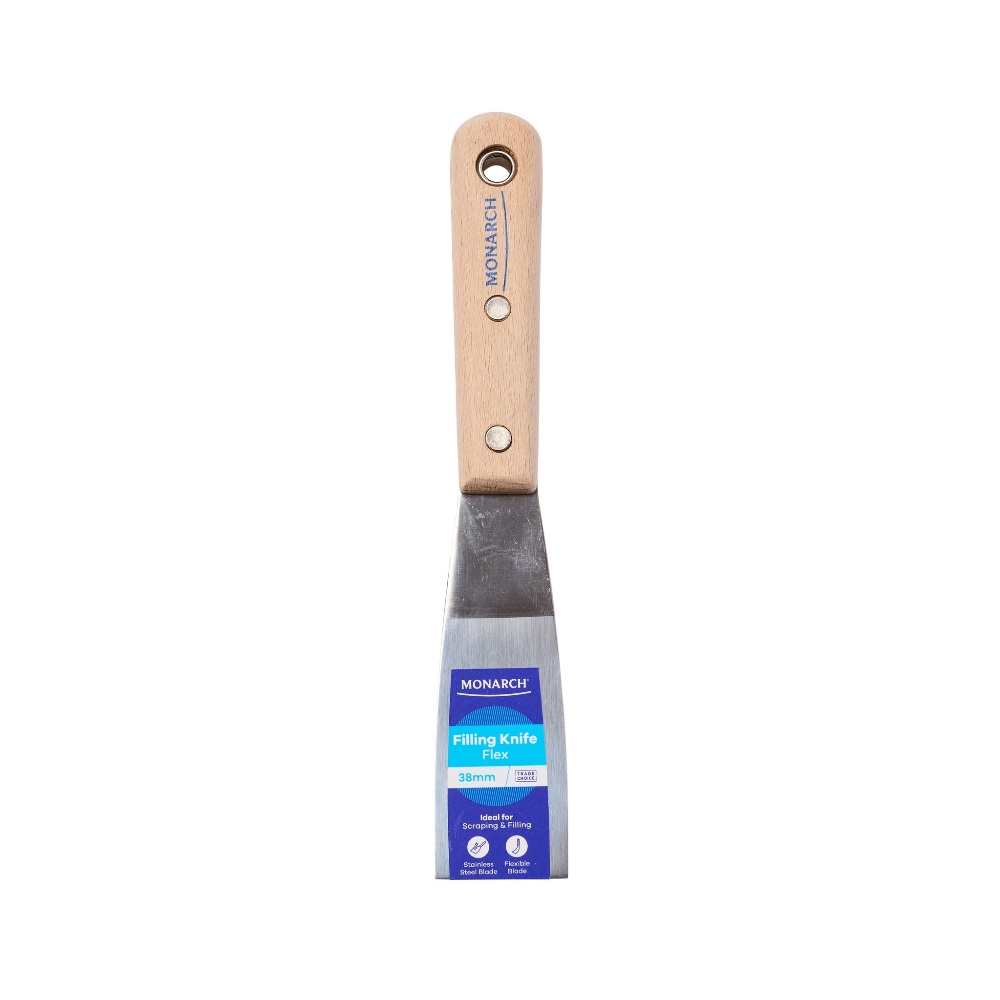 Monarch Timber Handle Filling Knife 38mm Flex