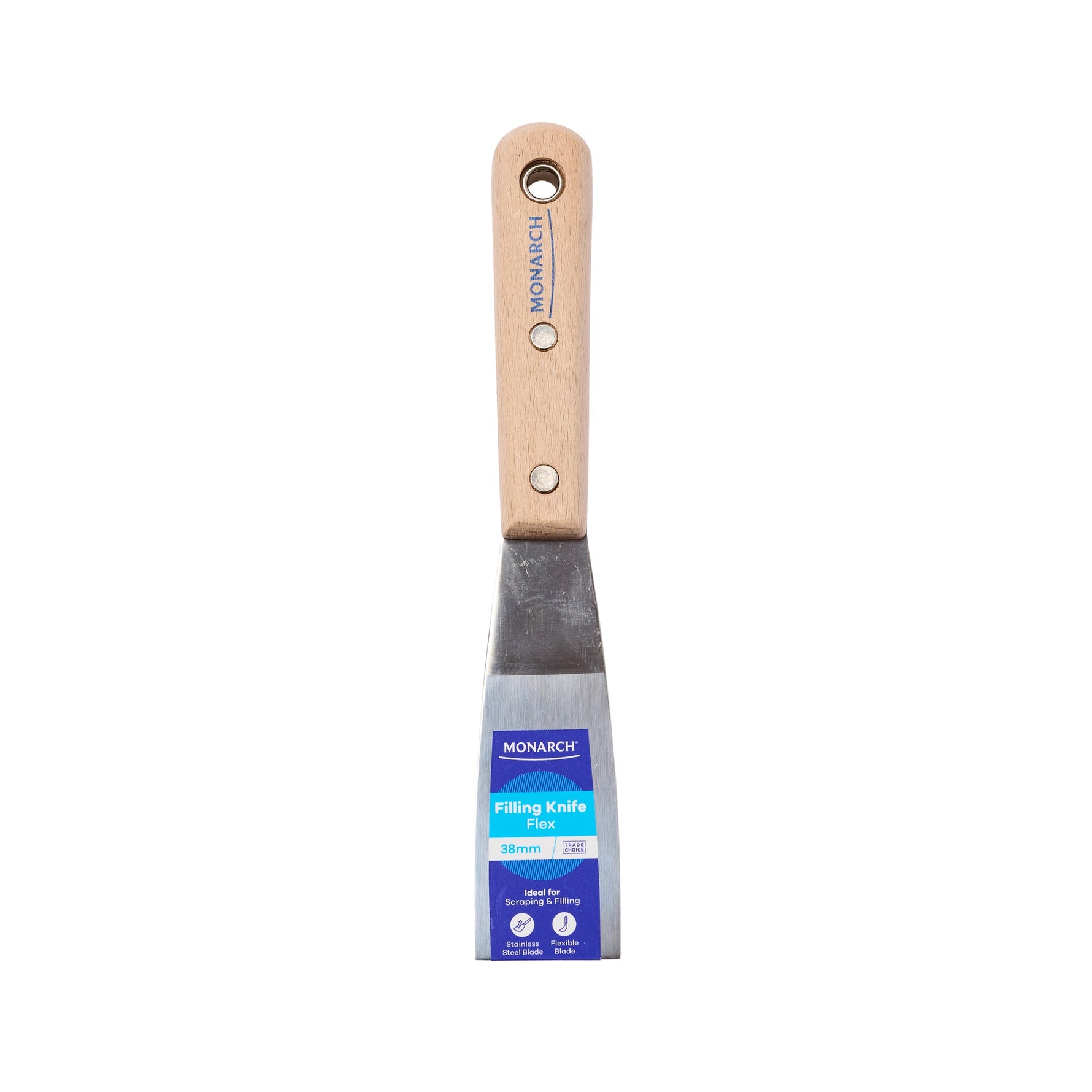 Monarch Timber Handle Filling Knife 38mm Flex
