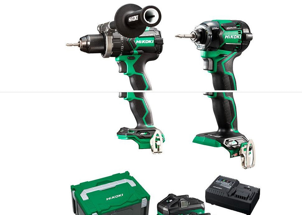 Hikoki 36V Brushless 2 Piece 2 x 2.5Ah/5.0Ah Combo Kit KC36DCHRZ