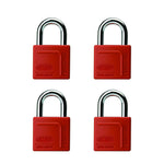 Lockwood 120N Series Padlock 40mm With 25mm Shackle With Silicon Jacket 4DP Quad Pack Keyed Alike 120N/40/125/4DP