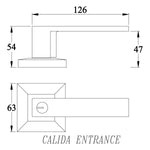 Lemaar Satin Chrome Calida Entrance Set