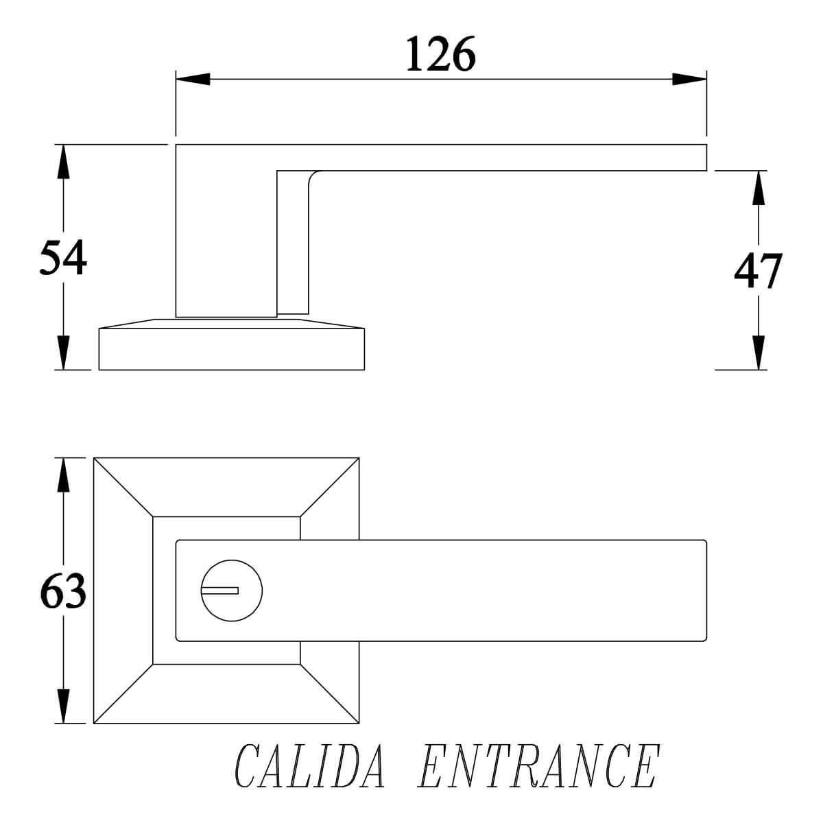 Lemaar Satin Chrome Calida Entrance Set