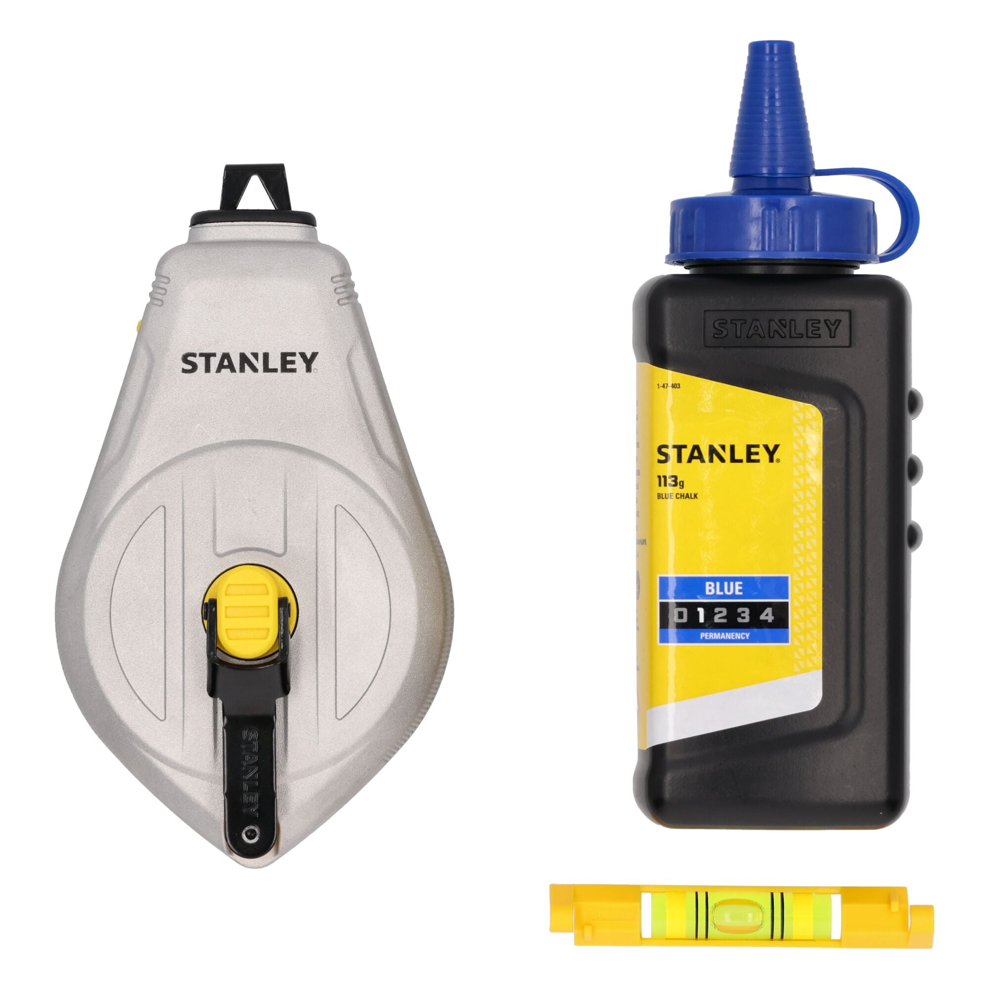 Stanley 1:1 ALU KIT W/blue Chalk AND Level STHT47111-0