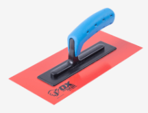 Ox Pro Red Pvc Texture Finishing Trowel | 5" X 11" / 130mm X 280mm OX-P408511