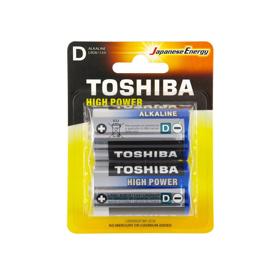 TOSHIBA Alkaline D 2Pk TSLR20BP