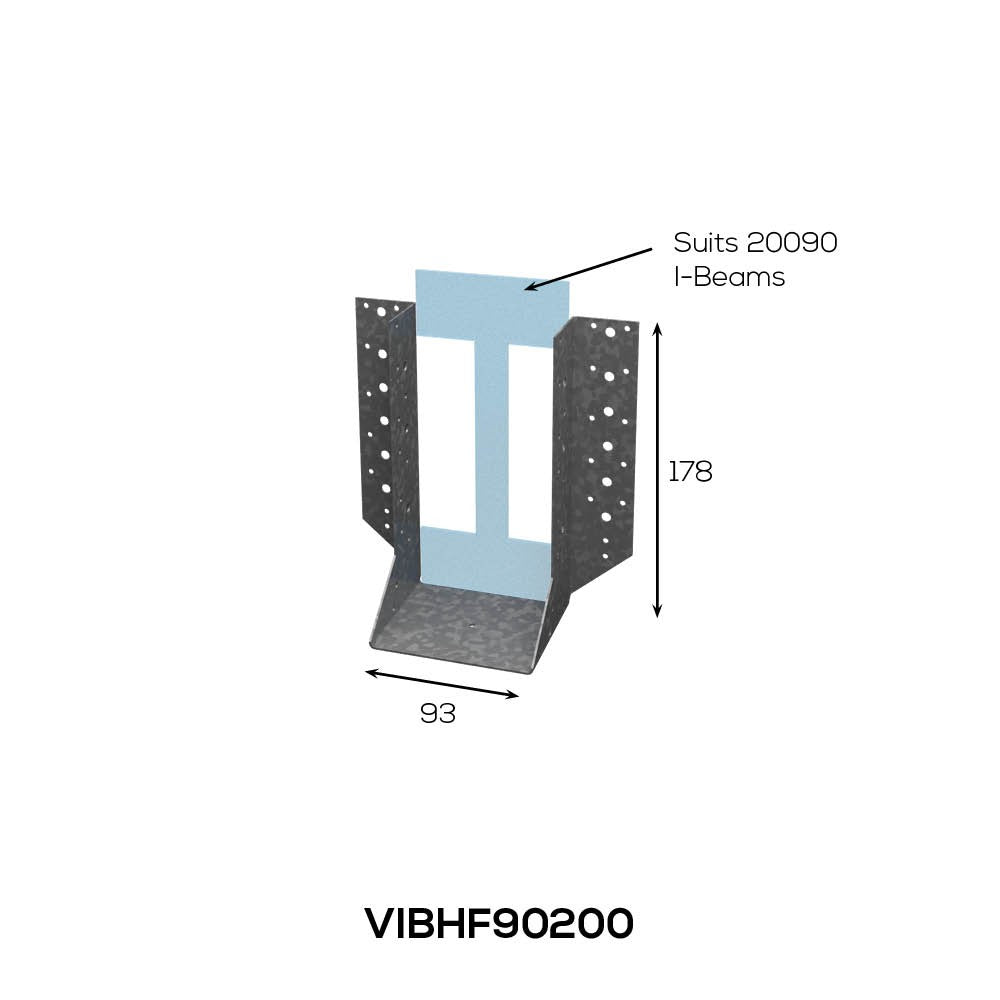 Vuetrade I-Beam Hanger 90mm X 200mm VIBHF90200