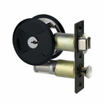 Lockwood Symmetry Round Cavity Sliding Door Matt Black Entrance Set DP 7444MBKDP