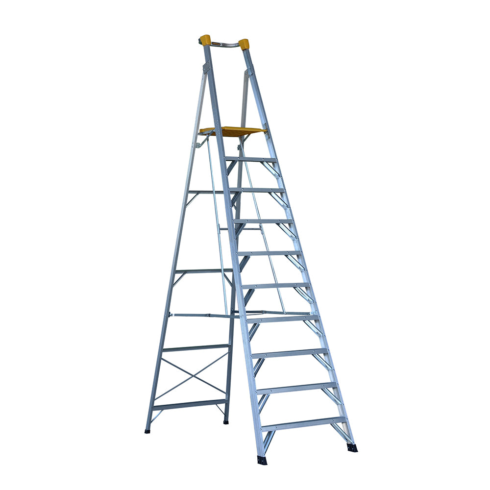 Gorilla PL010-HD Heavy Duty Platform Aluminium Ladder 3.0M (10ft) 180kg Industrial
