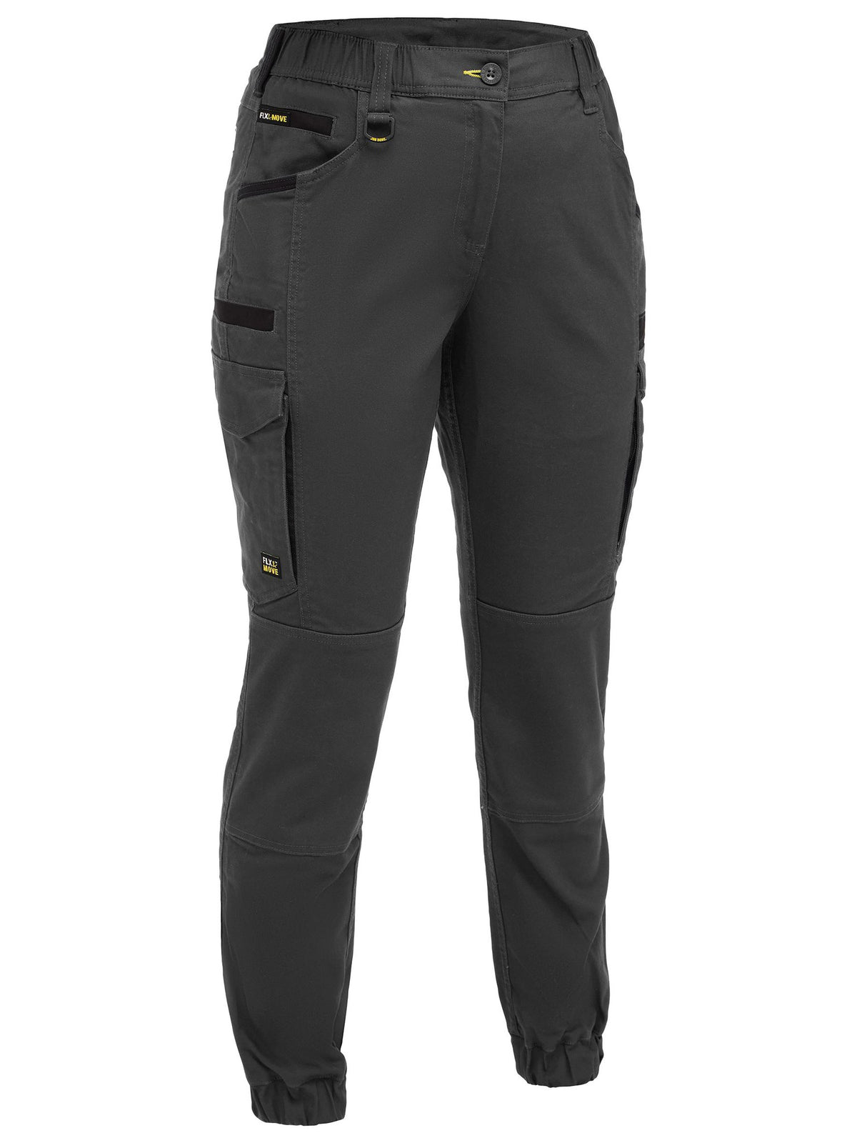 Bisley Workwear BPCL6237 Women's Charcoal 22 Womens Flx & Move™ Elastic Waist Cargo Cuffed Pants BPCL6237_BCCG22