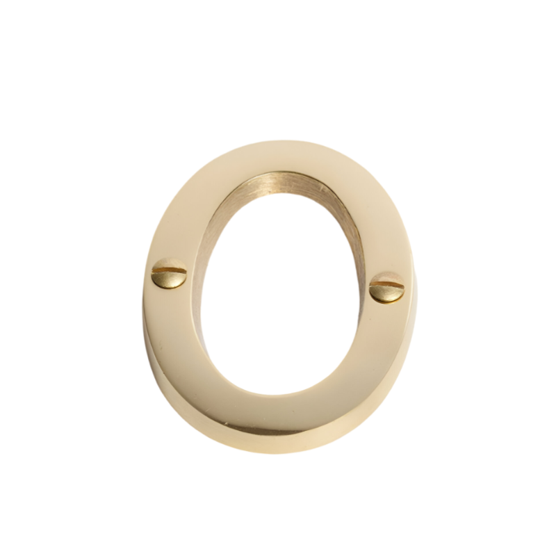 Romak Numerial Windsor Brass Screw Fix H75mm - 0 SB7500