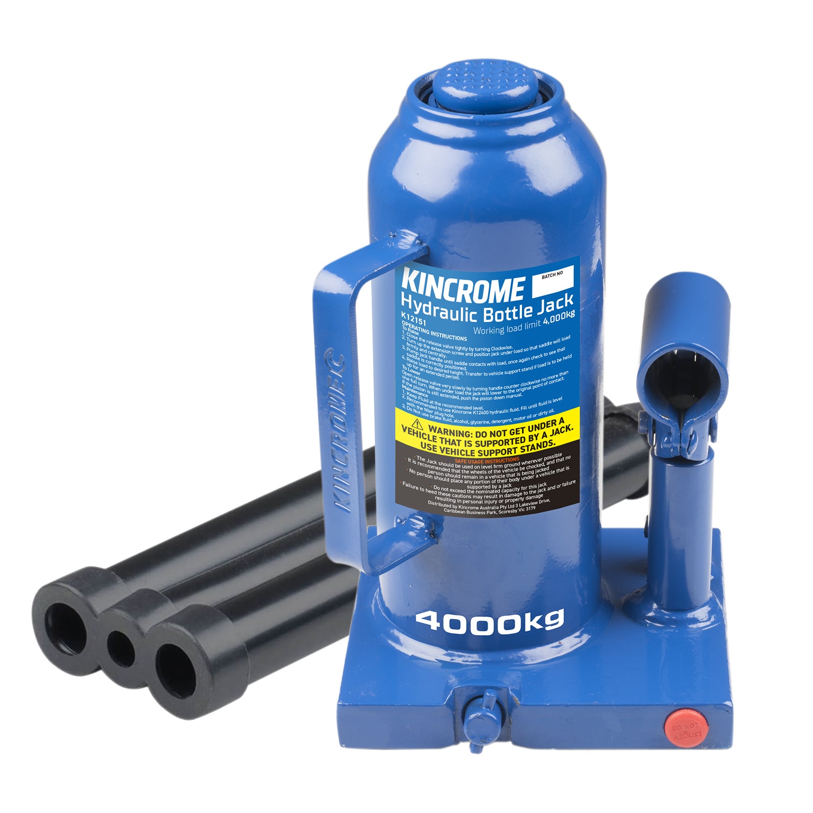 Kincrome Bottle Jack 4000Kg Welded K12151