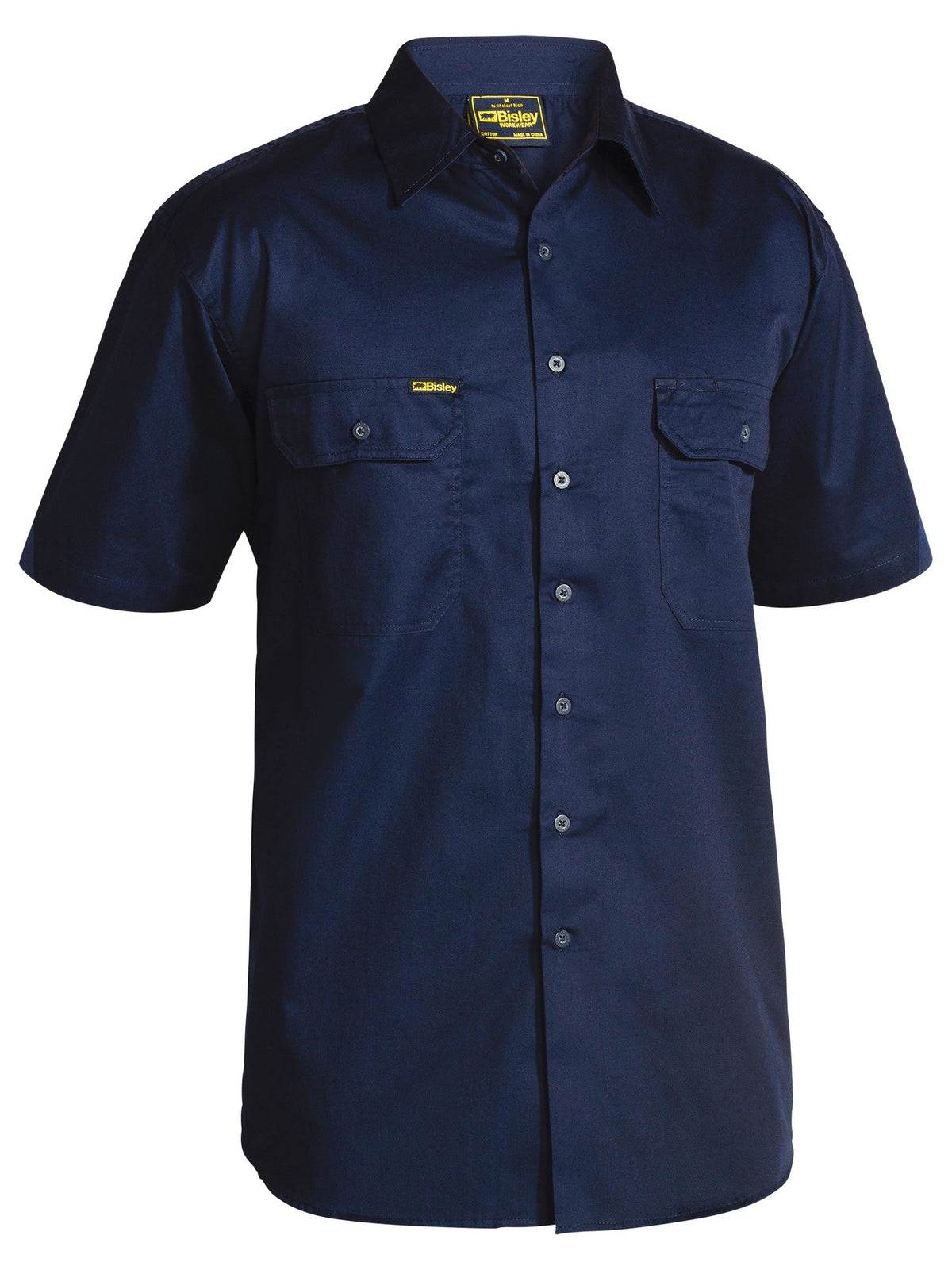 Bisley Workwear BS1893 Men's Navy 2XL Cool Lightweight Drill Shirt BS1893_BPCT2XL