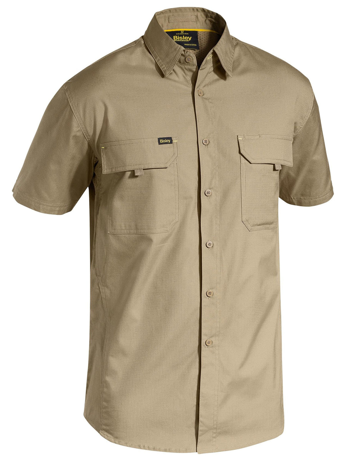 Bisley Workwear BS1414 Men's Khaki S X Airflow™ Ripstop Shirt BS1414_BCDRS