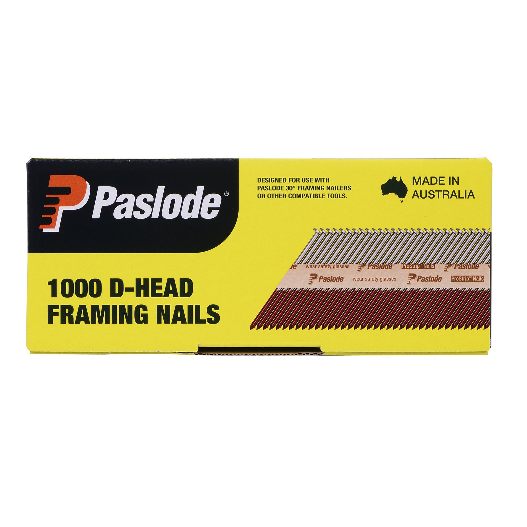 Paslode 90mm x 3.15mm Bright D Head Framing 1000 Pack B20454