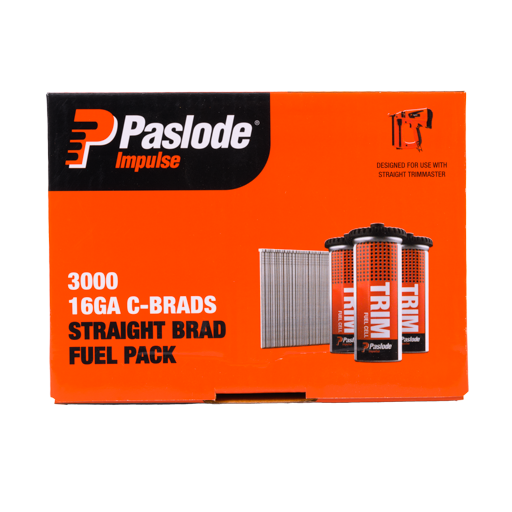 Paslode 32 x 1.6mm Zinc Plated C32 Impulse Brad With Fuel 3000 Pk B20625