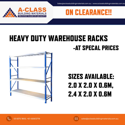 HEAVY DUTY WAREHOUSE RACKS