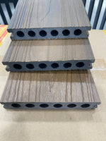 Composite-Co Extrusion Hollow Core Decking 140x23x5400MM (Leatherwood+IPE Brown)