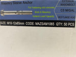 MASONBOLT- T17-12x100mm- 25 PCS