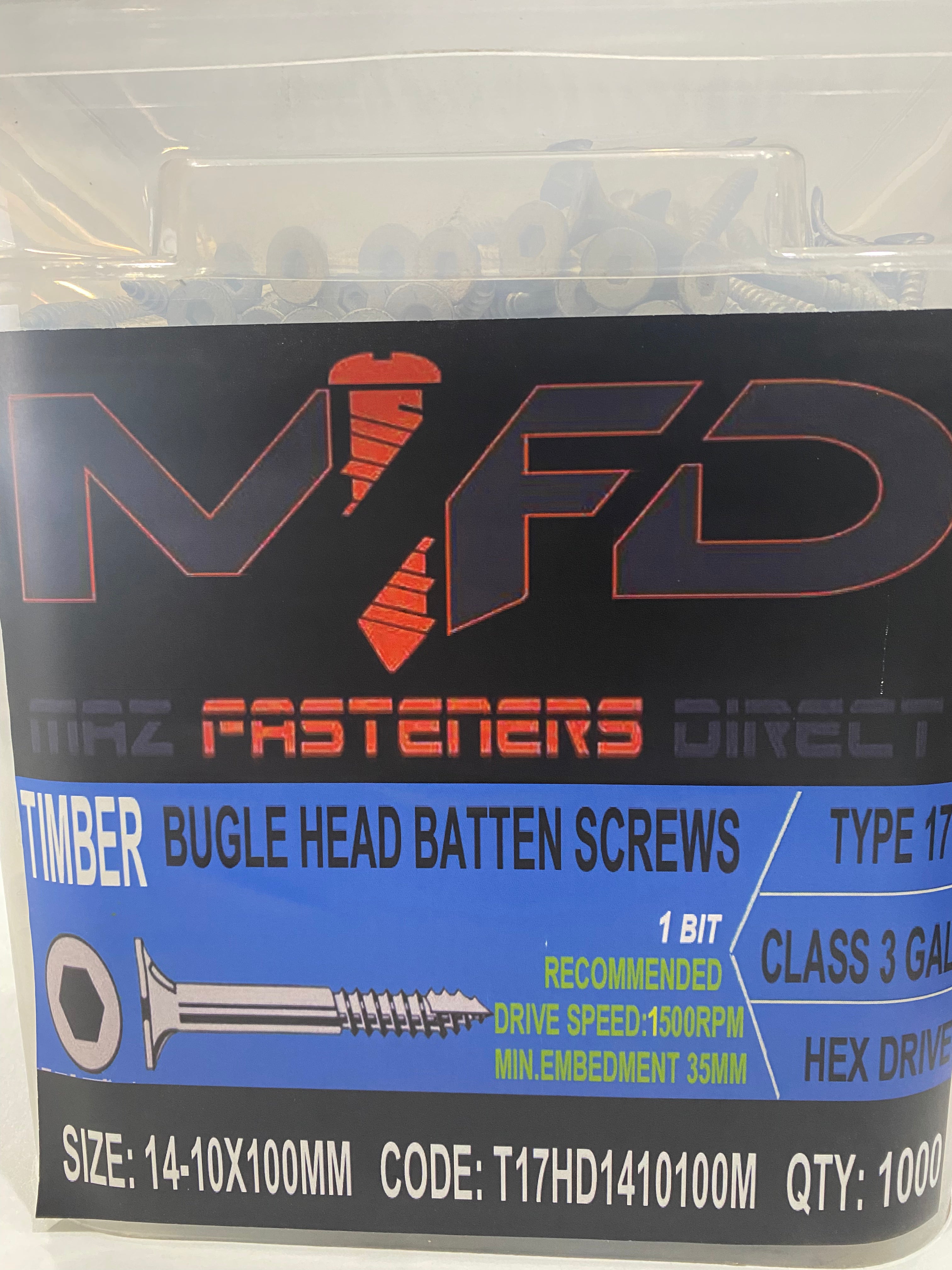 BUGLE HEAD BATTEN SCREWS T17