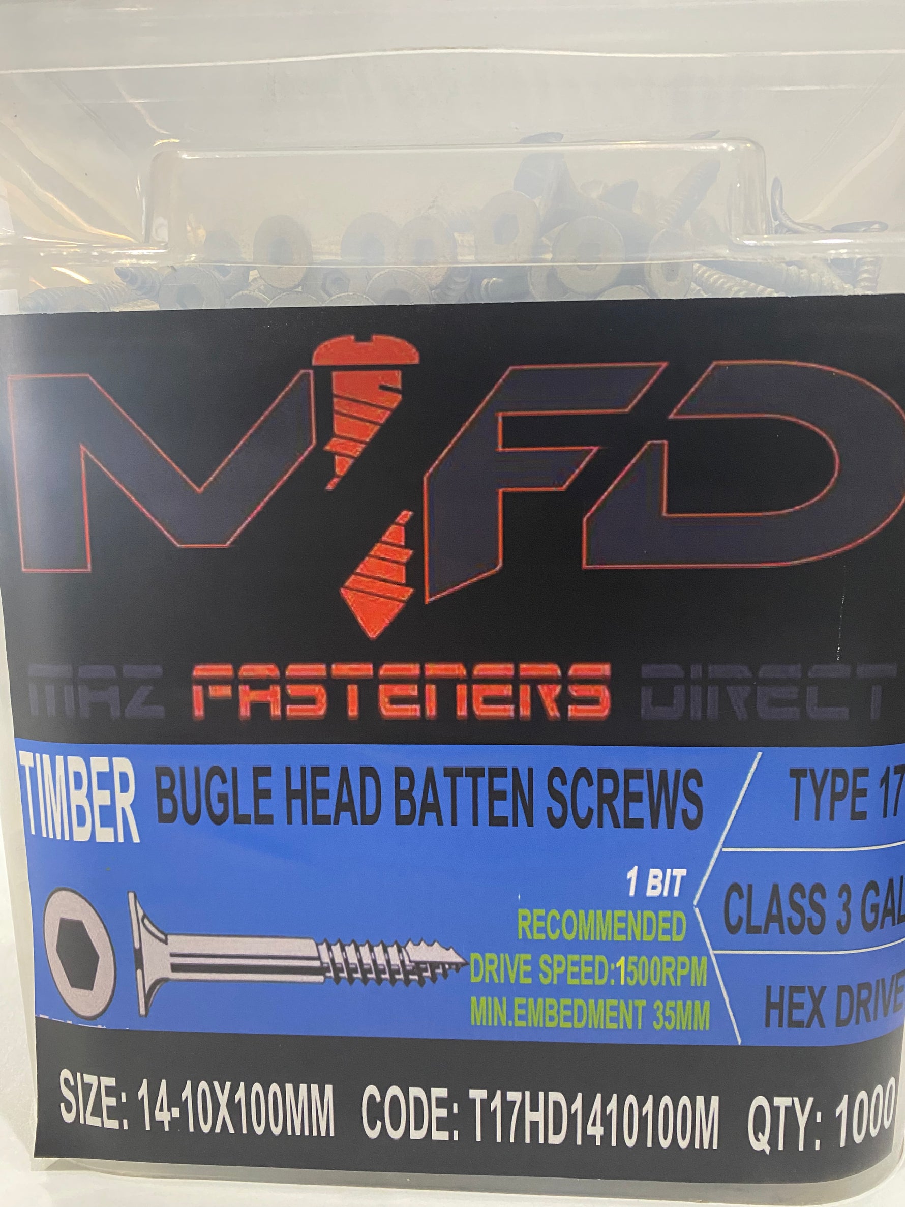 BUGLE HEAD BATTEN SCREWS T17