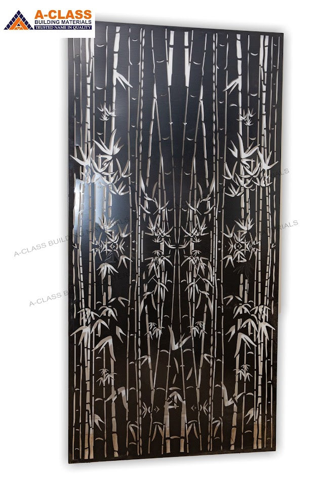METAL DECORATIVE SCREEN FERN AND PETALS