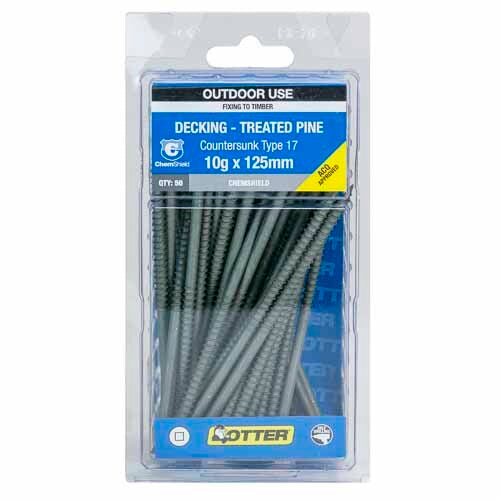Otter Deck Treated Pine Chemshield 10G X 125Mm Pack of 50 DSYM101252