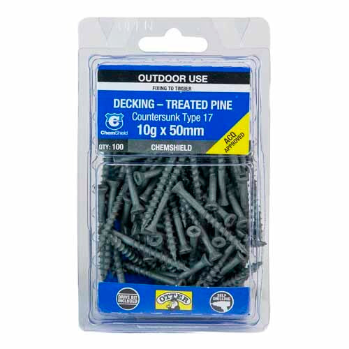 Otter Deck Treated Pine Chemshield 10G X 50Mm Pack of 100 DSYM10503