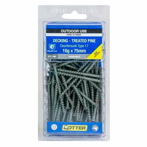 Otter Deck Treated Pine Chemshield 10G X 75Mm Pack of 100 DSYM10753