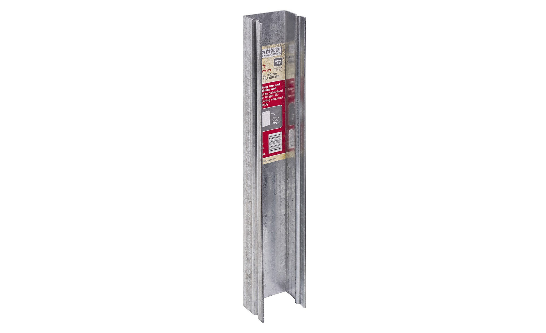 Hard Az Sleeper Post 'C' Channel End Galv 65 x 750 mm PE65GV750