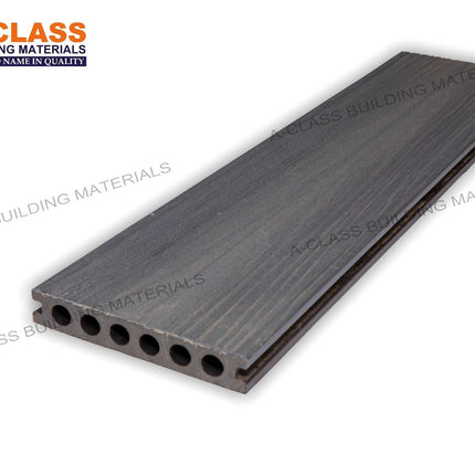 COMPOSITE DECKING HOLLOW CORE BOARDS- (Walnut+Smoke Grey)