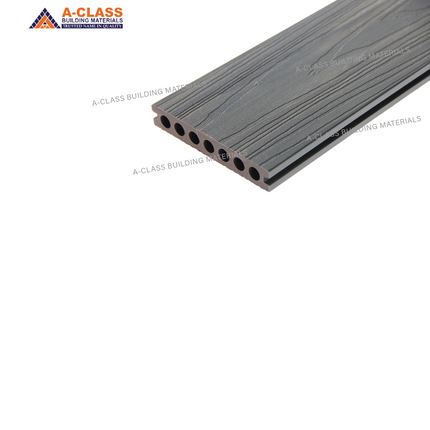 COMPOSITE DECKING HOLLOW CORE BOARDS- (WALNUT + SMOKE GREY)