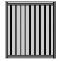 FLAT TOP FENCE GATE 1200x950MM