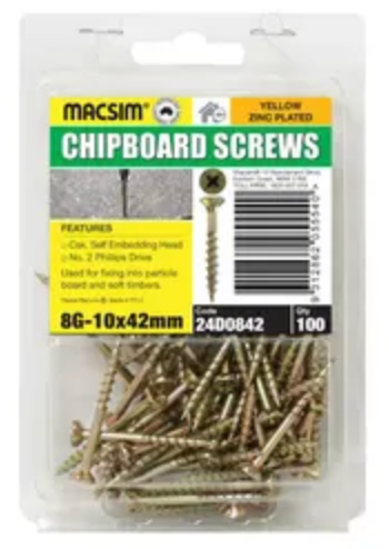 10G SEH CHIPBOARD SCREW