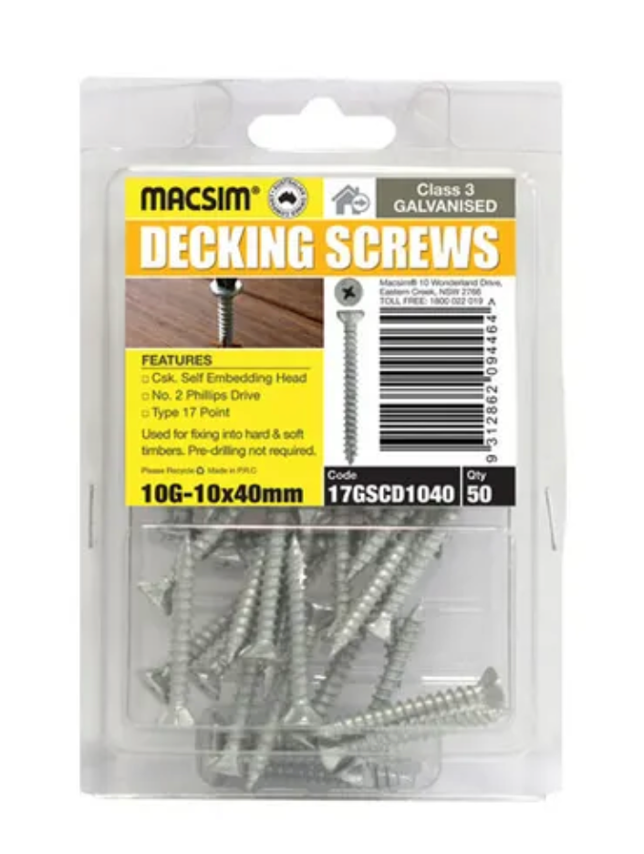 CSK SCREWS- 10x30MM [50 PCS PACK]