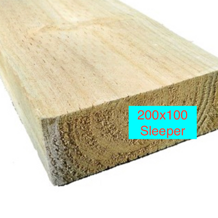 TREATED PINE SLEEPERS 200X100-H4