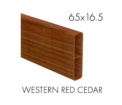 ALUMINIUM SLAT 65x16.5x5800MM (WESTERN RED CEDAR)